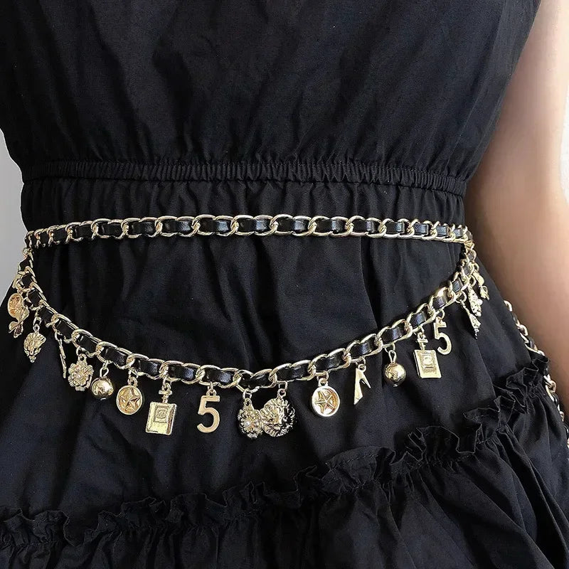 Multi Layer Tassel Chain Belt for Dress And Skirt