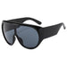 Oversized Shield Sunglasses One Piece for Adults - C