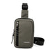Mens Shoulder Bag Crossbody Bag with Zip Pocket - Khaki