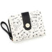 Cat Pattern Zipper Wallet With Strap Card Holder Chic - Black