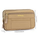 Waist Pack with Two Zippered Pockets Box Shape - Khaki