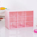 Nine Grid Drawer Organizer For Desk And Wall Mounting - Pink