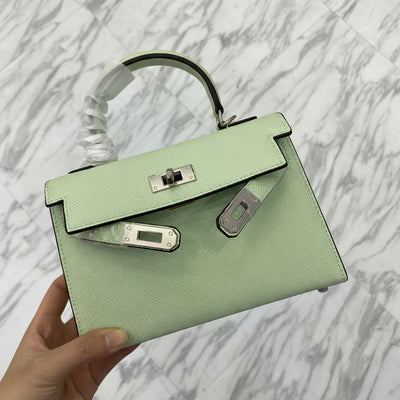 Patchwork Lock Crossbody Bag With Structured Handle