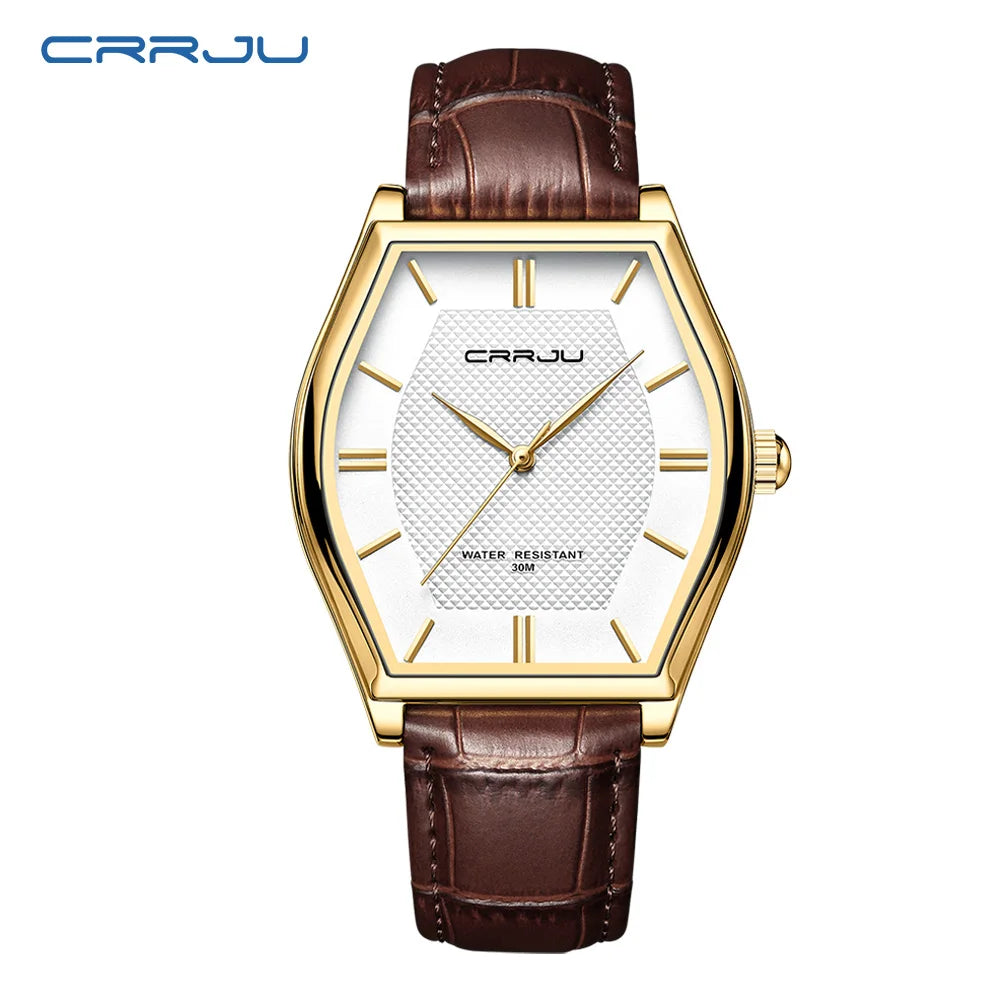 Tonneau Form Timepiece With Classic Band For Dailywear