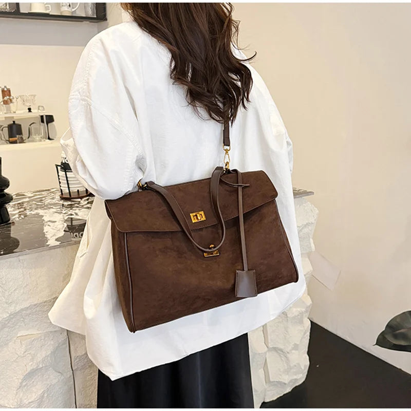 Satchel Bag Large Capacity with top handle and shoulder strap