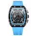 Watch Square Chronograph Masterpiece with Luminous Dial - Sky Blue