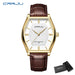 Tonneau Form Timepiece With Classic Band For Dailywear - Brown Gold