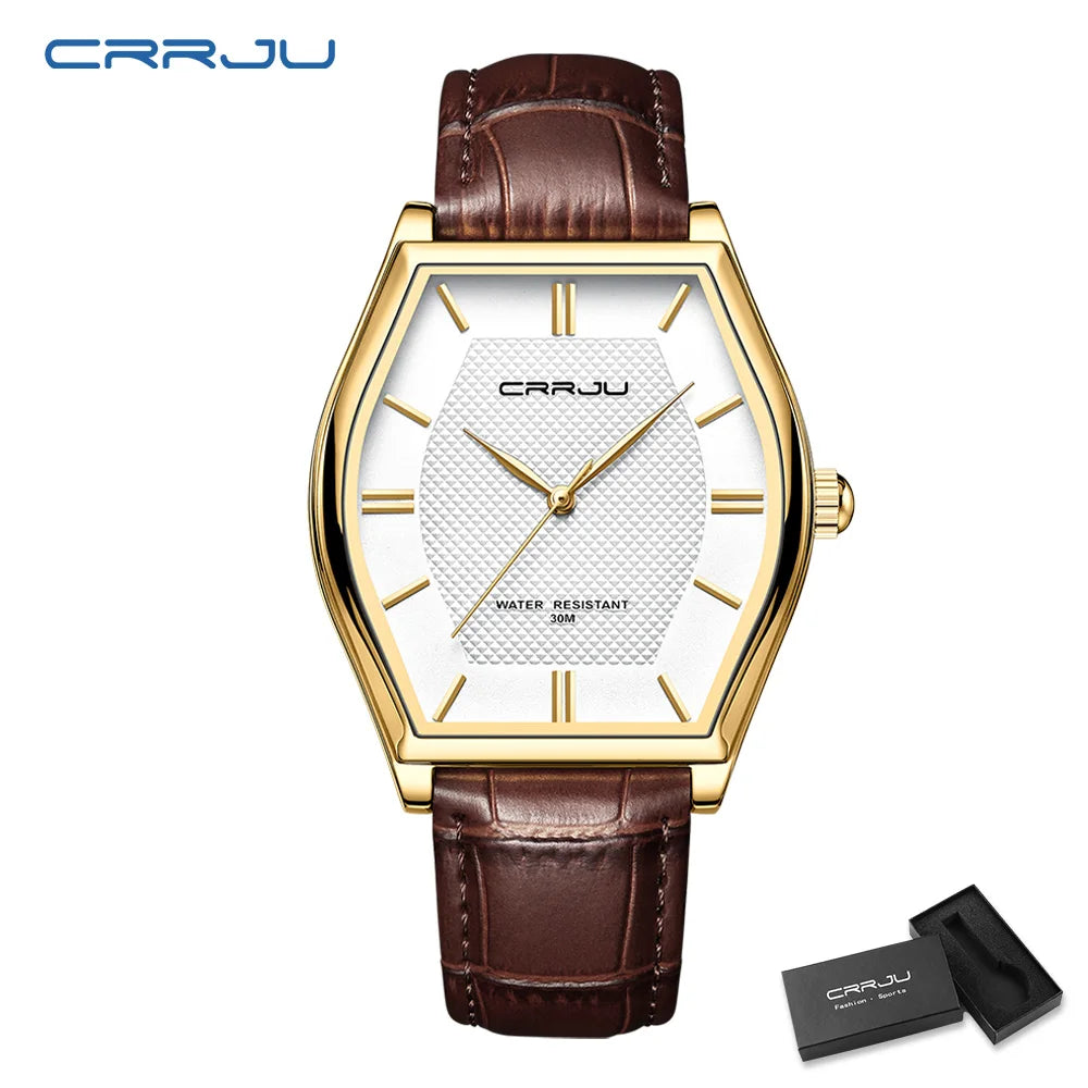 Tonneau Form Timepiece With Classic Band For Dailywear