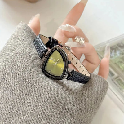 Asymmetrical Dial Watch Quartz Movement Elegant