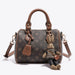 Vintage Monogram Top Handle Bag with Detachable Strap - Coffee