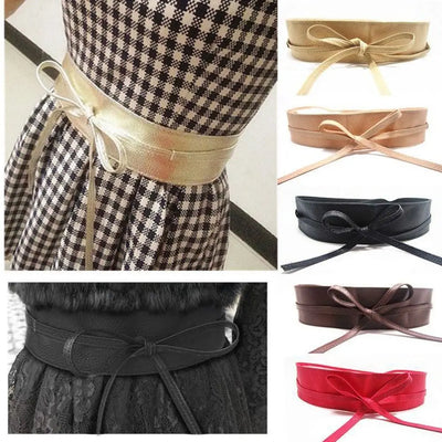 Bowknot Wide Belt for Dress Wrap Waist Premium