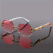 Geometric Leopard Sunglasses With Ornate Gold Accents - Pink