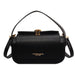 Refined Boxy Crossbody Satchel For Everyday Moments - Black