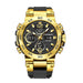 Sport Watch with Dual Display and Chronograph - Gold