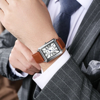 Timeless Rectangular Dial Timepiece For Everyday Wear