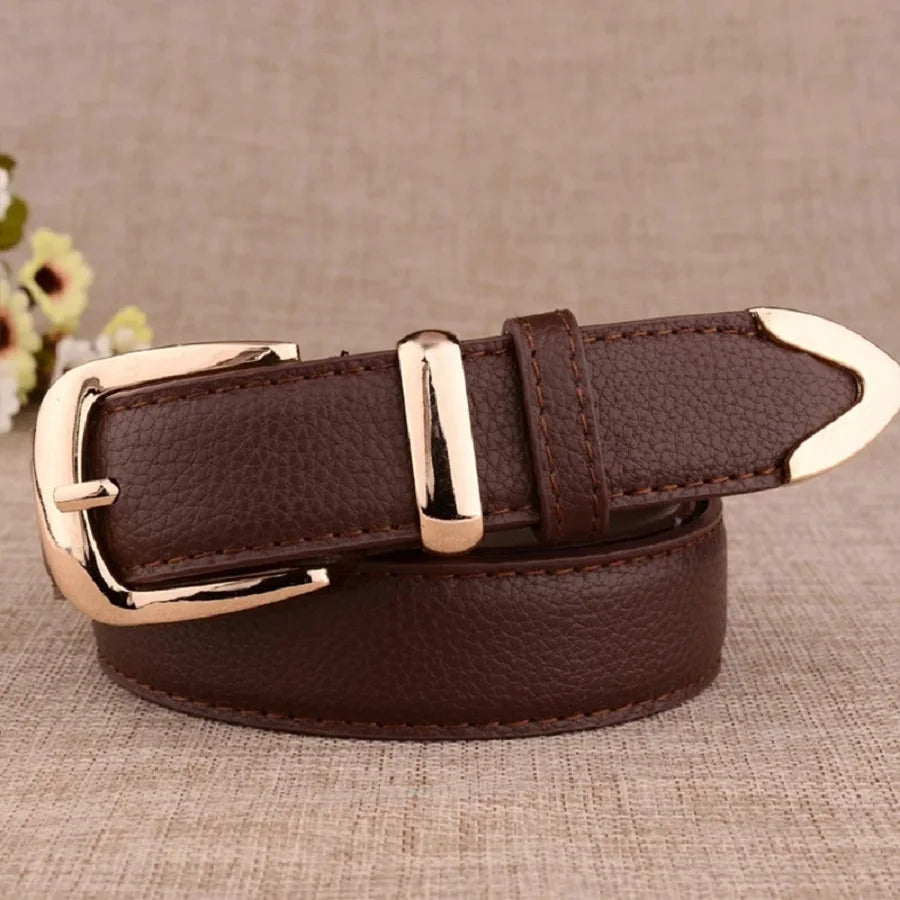 Belt with Pin Buckle Solid Strap