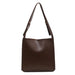 Tote Bag with Interior Pockets and Zipper Closure - Bright Coffee