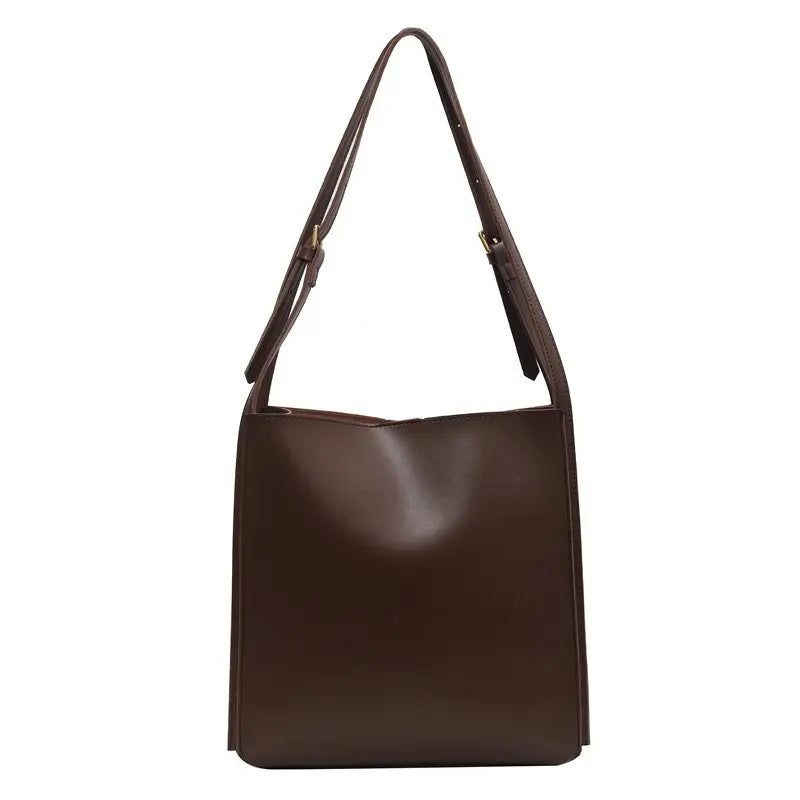 Tote Bag with Interior Pockets and Zipper Closure - Bright Coffee