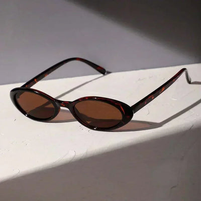 Vintage Oval Sunglasses UV400 Lenses Sculpted Frame