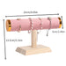 T Bar Jewelry Display Rack For Bracelets And Necklaces - Pink