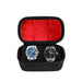 Watch Travel Case with Cushioned Slots And Form Fitting Pillow - Red 2 Slots
