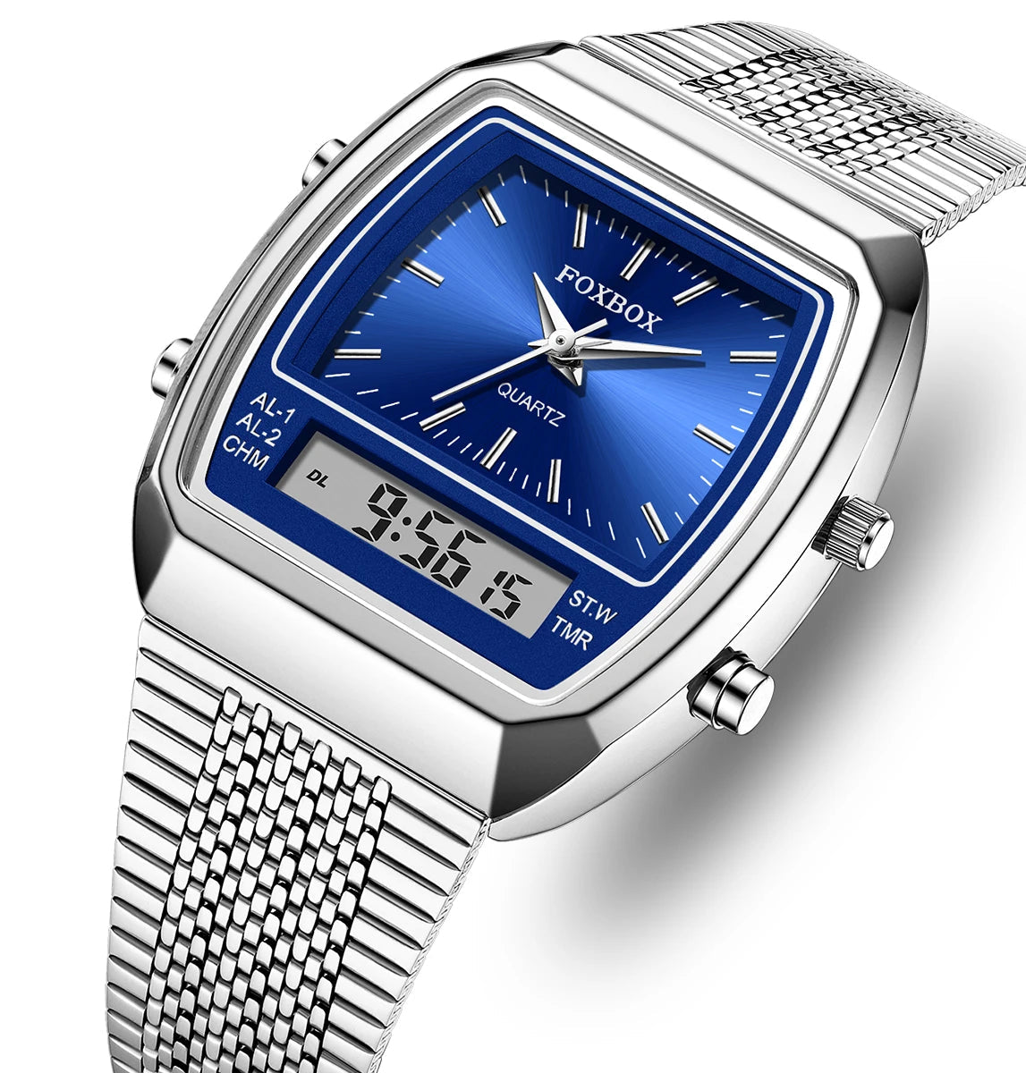 Watch Dual Display Quartz Timepiece for Everyday Use - WO2MEN