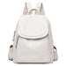Backpack with Laptop Interlayer and Rain Cover - Pure White