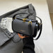 Boxy Mini Crossbody Bag With Hasp Closure in Pure Style - Black