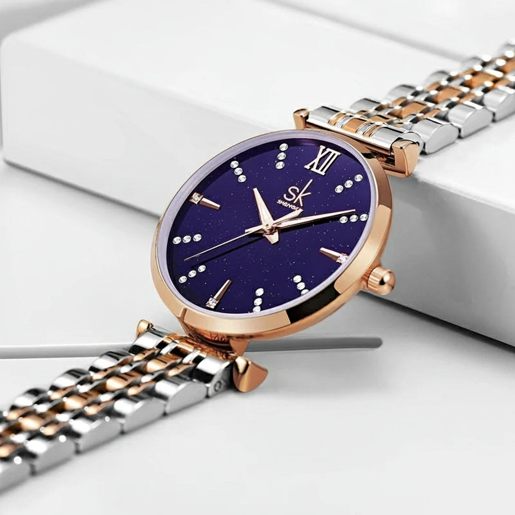 Watch Link Bracelet Timepiece With Crystal Markers Lux - WO2MEN