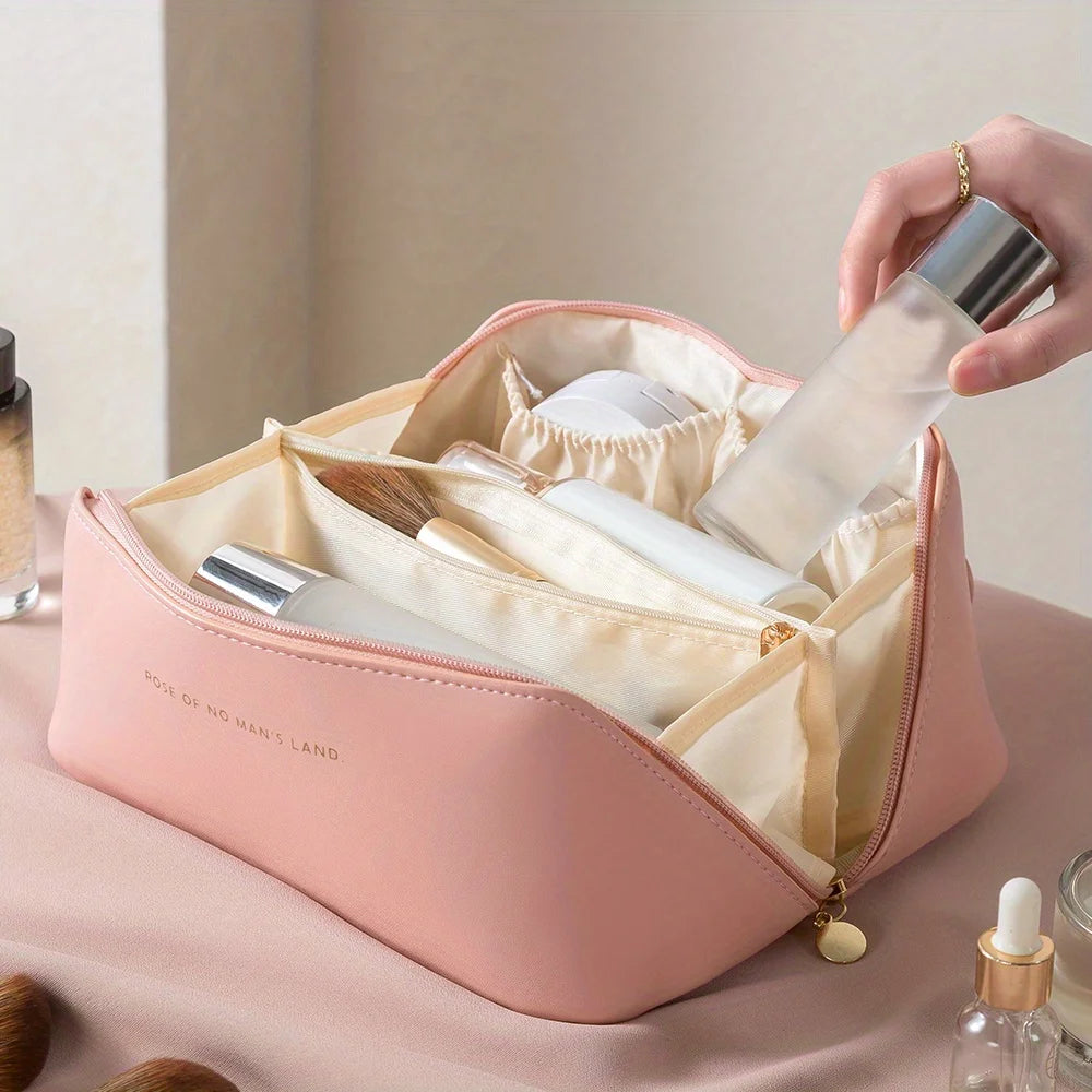 Silk Soft Cosmetic Organizer Case for Travel and Beauty