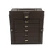 Large Capacity Jewelry Storage Box with Drawers - Coffee
