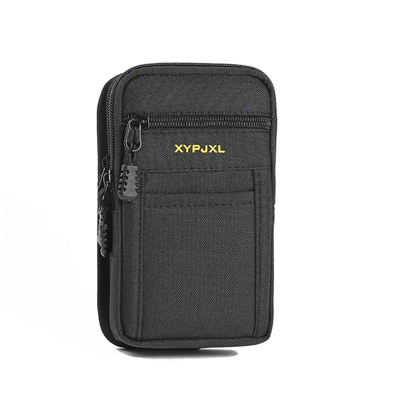 Waist Pack with Two Zippered Pockets Box Shape