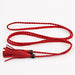 Braided Tassel Belt for Dress Cinch Bohemian Style - Red