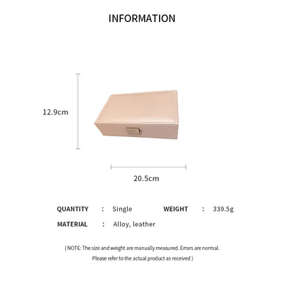 Large Jewellery Box with Lock and Compartments