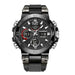 Sport Watch with Dual Display and Chronograph - Black