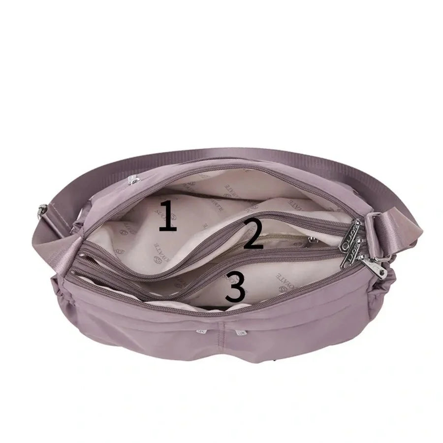 Waterproof Crossbody Tote With Spacious Pocket Layout