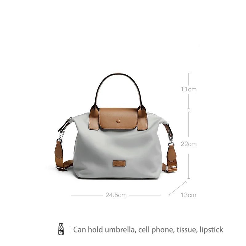 Embroidered Shoulder Bag With Convertible Strap Flair