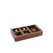 Walnut Jewelry Display Box with Six Compartments - C V3
