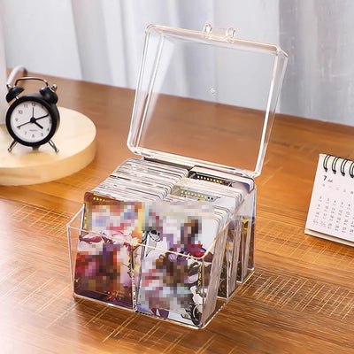 Two Compartments Card Storage Box for Collectible Cards