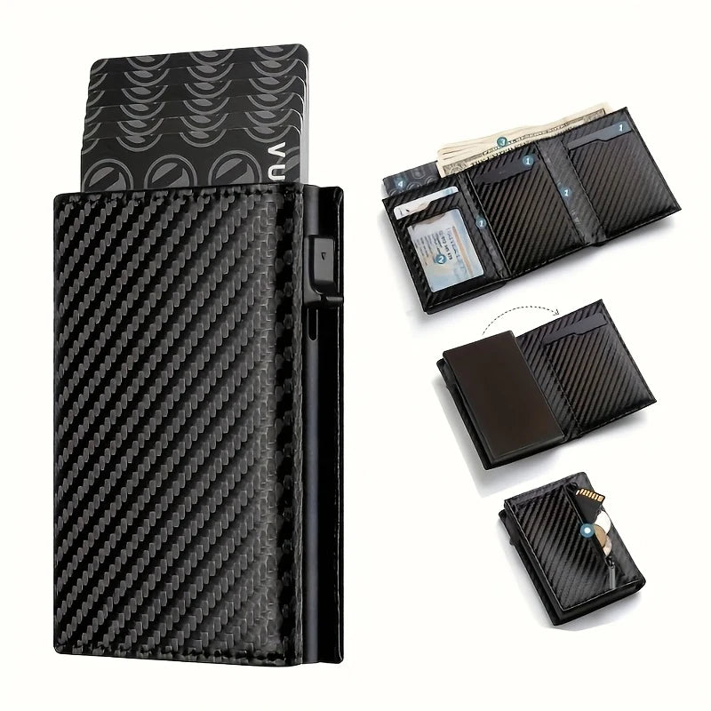 Compact Pop Up Card Wallet with RFID Blocking