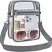 Stadium See Through Crossbody Bag for Events Security - Grey