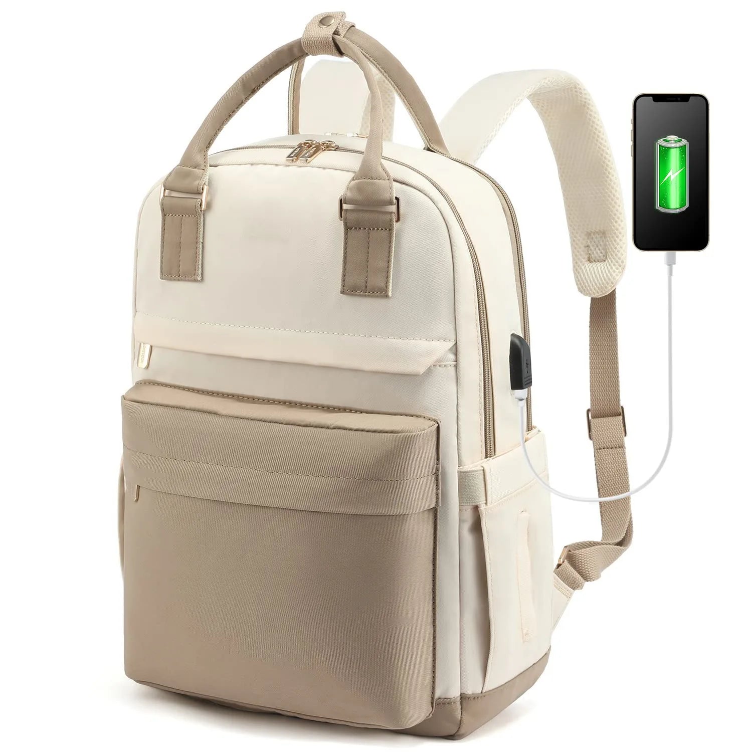 Tear Resistant Laptop Backpack With USB Charging Port