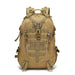 Camping Backpack with MOLLE System for Outdoor Use - Tan