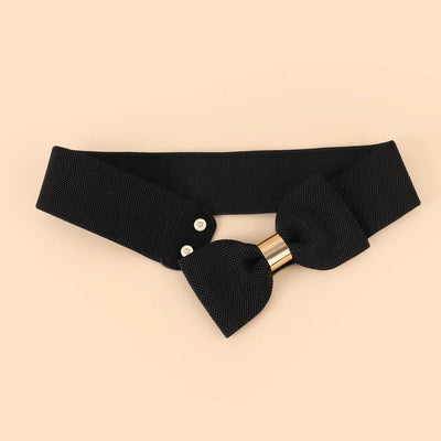 Butterfly Bow Buckle Dress Belt with Stretch Fit