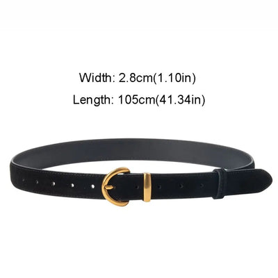 Belt with Circular Buckle for Everyday Wear And Style