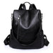 Womens Fashion Backpack with Multi Pocket Design - Black