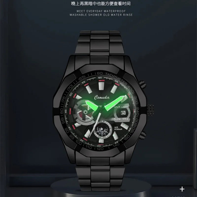 Quartz Wristwatch with Calendar And Luminous Hands