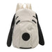 Backpack with Cartoon Face Design Large Capacity - White