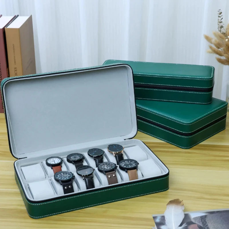 Watch Storage Box Leatherette with Zipper