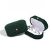 Velvet Ring Box with Wider Slot for Two Rings Display - Green